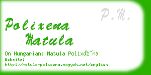 polixena matula business card